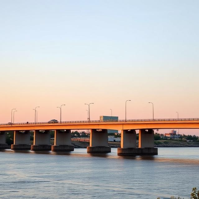 Puente internacional en la frontera de Laredo